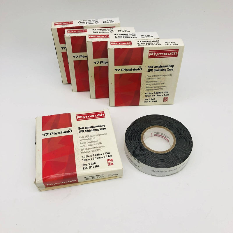 Plymouth 2104 Plyshield Rubber Electrical Tape 15 ft. x 0.75 in Black 5 Rolls 9