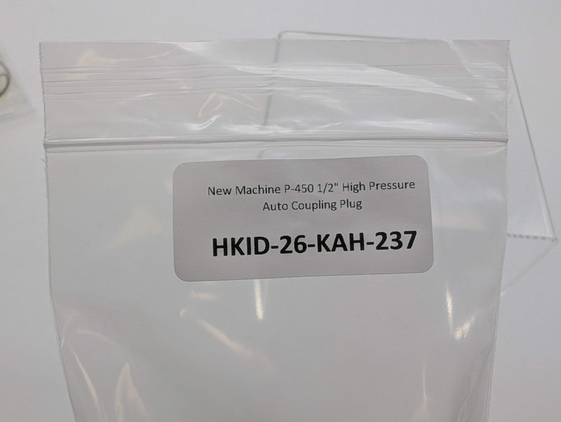 New Machine P-450 1/2" High Pressure Auto Coupling Plug