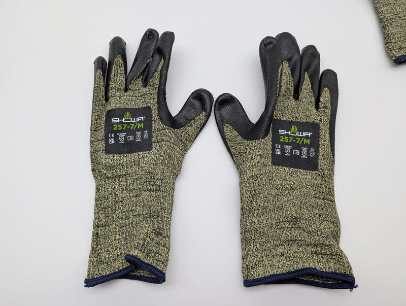 Showa Ansi A7 Cut Resistant Work Gloves Medium 13 Gauge Aramid & Steel 3 Pairs 2