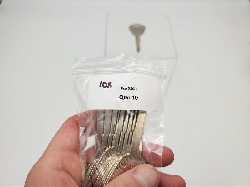 10x Ilco X208 / HD101 Key Blanks for Acura Legend / Vigor Nickel Plated NOS