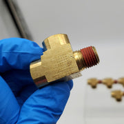 Parker VS2225P-4 Fittings 1/4" Street Tee FNPT x MNPT x FNPT Brass Pack of 5 5