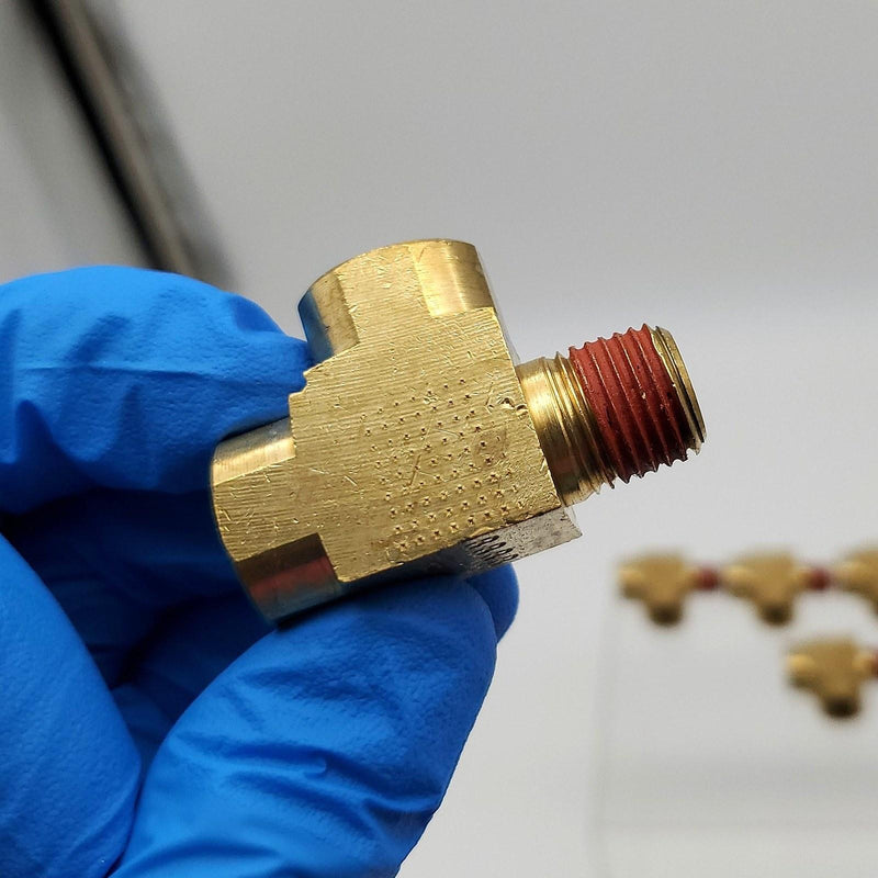 Parker VS2225P-4 Fittings 1/4" Street Tee FNPT x MNPT x FNPT Brass Pack of 5 5