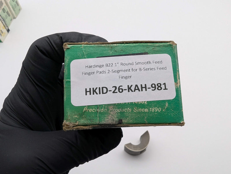 Hardinge B22 1" Round Smooth Feed Finger Pads 2-Segment for B-Series Feed Finger