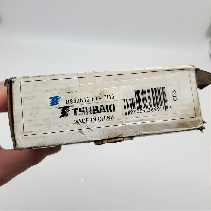 Tsubaki DS60A16 Double Single Sprocket 1-7/16" Bore 3/8" Keyway 16 Teeth 4.22"OD 6