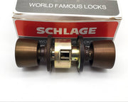 Schlage Door Knob Passage Latch Oil Rubbed Bronze Tulip 2-3/4" Backset A10S TUL 5