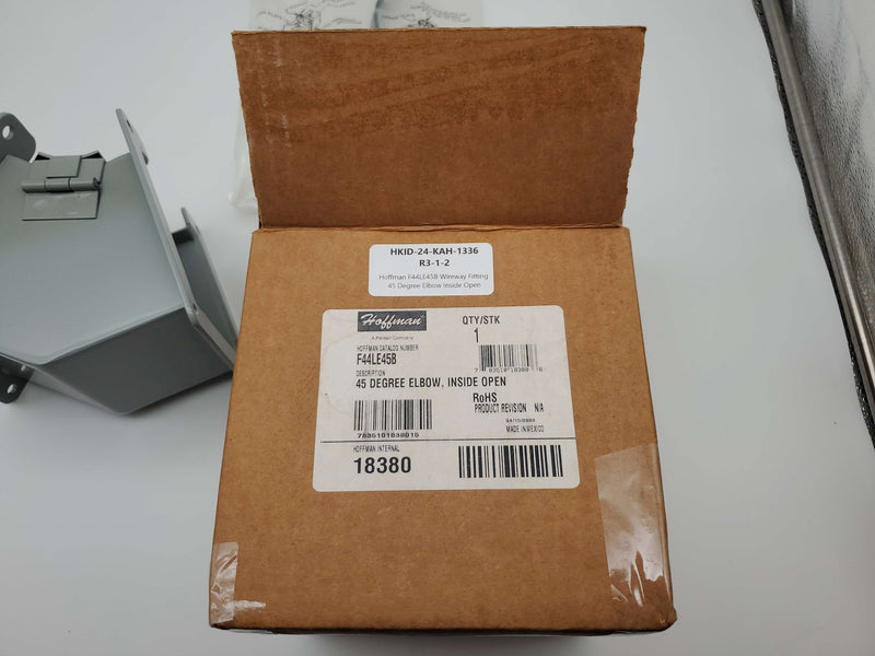 Hoffman F44LE45B Wireway Fitting 45 Degree Elbow Inside Open 5