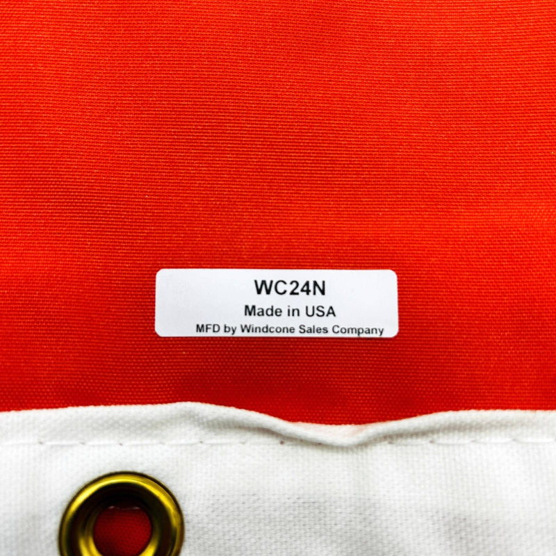 Windcone Sales Company WC24NOR Windcone 24in x 96in Orange Nylon Windsock