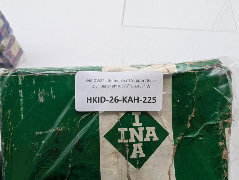 INA GWZ24 Round Shaft Support Block 1.5" Dia Shaft 4.375" L 3.437" W 7