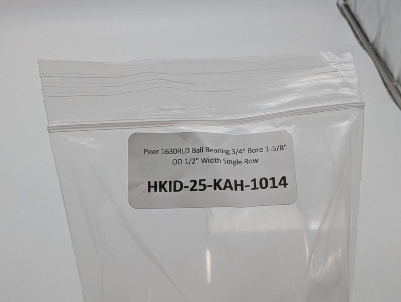 Peer 1630RLD Ball Bearing 3/4" Bore 1-5/8" OD 1/2" Width Single Row 4