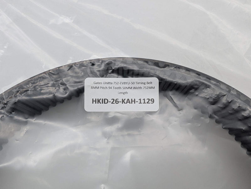 Gates Unitta 752-EV8YU-50 Timing Belt 8MM Pitch 94 Teeth 50MM Width 752MM Length