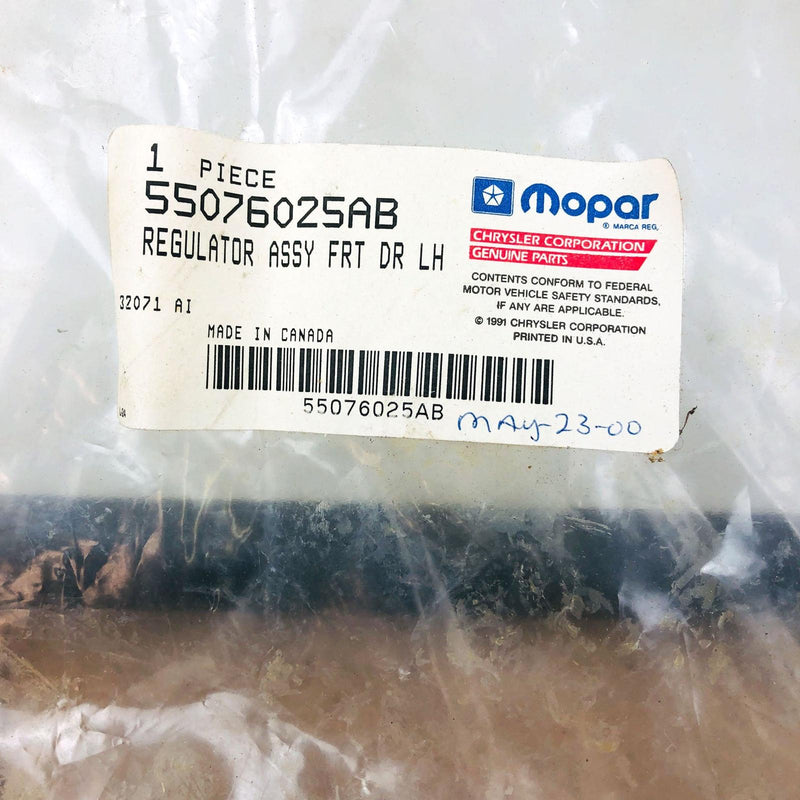 Mopar 55076025AB Regulator Assembly Front Door LH OEM NOS 2001 Jeep Wrangler 12