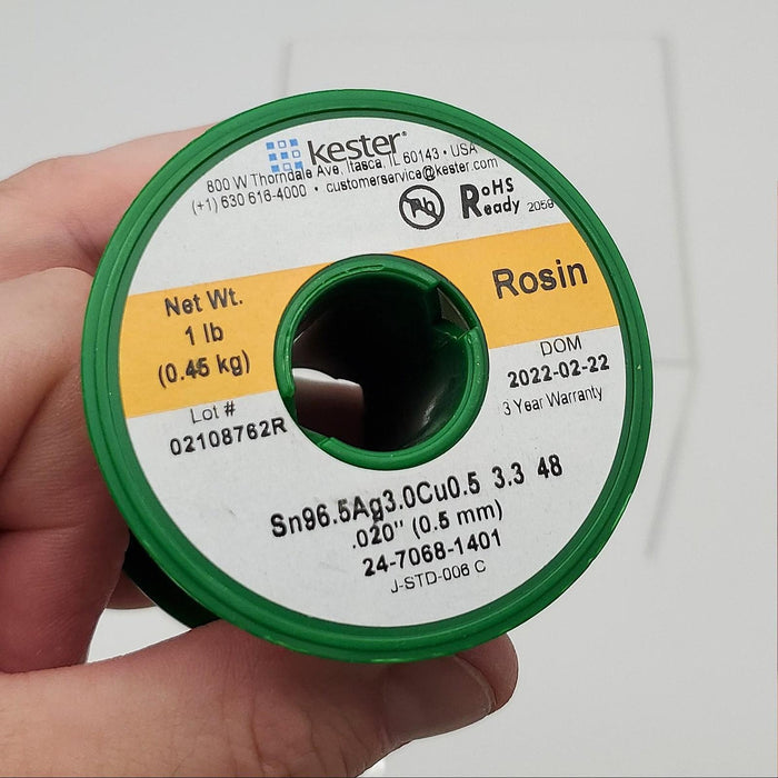 Kester 24-7068-1401 Solder Wire 0.020" Lead-Free Rosin Core 24 AWG 1lb Spool 2