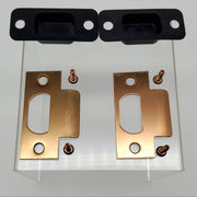 2x Schlage 10-001 612 Standard T Strikes Satin Bronze 1-1/8" Lip w/ Dust Boxes 1