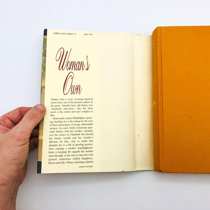 Woman's Own Robyn Carr Hardcover 1990 1st Editio/Print Philadelphia 19th Century 6