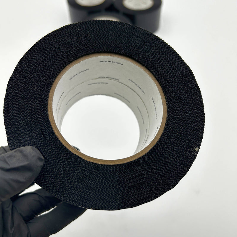Poly Tape Pinked Edges 72mm X 55m Black Tape Products 133BK-72X55 166632 4 Rolls