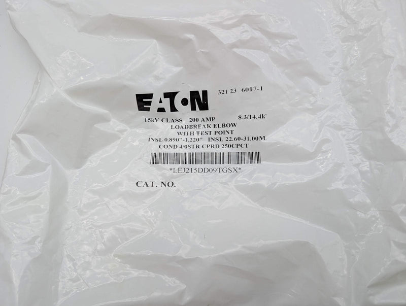 Eaton 15KV Class 200 AMP Loadbreak Elbow w/ Test Point LEJ215DD09TGSX 8