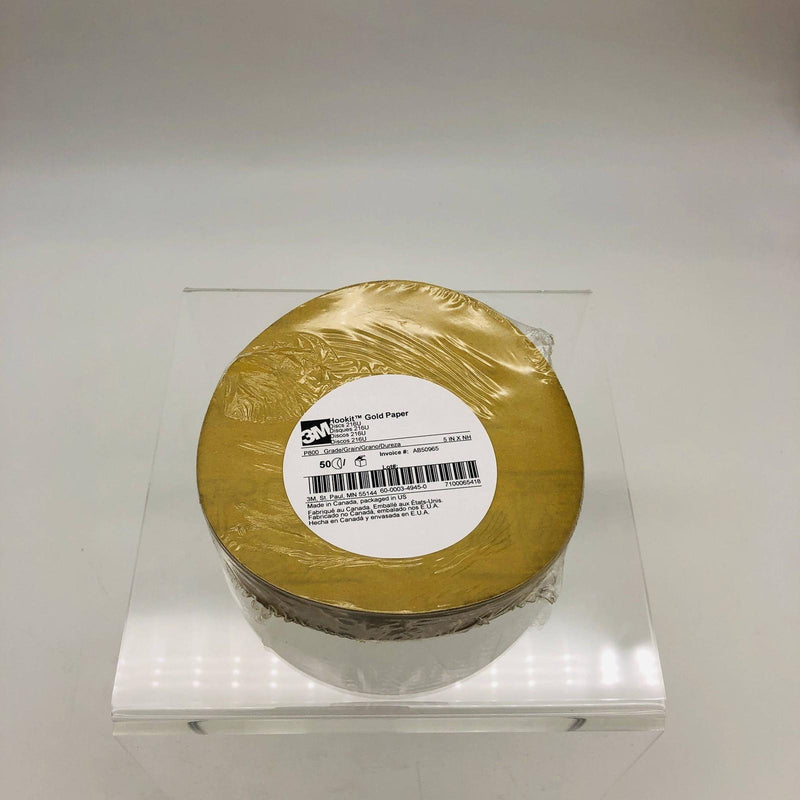 3M 7100065418 Sanding Disc Hookit Gold Paper 5in x NH 216U P800 50/Pack 7
