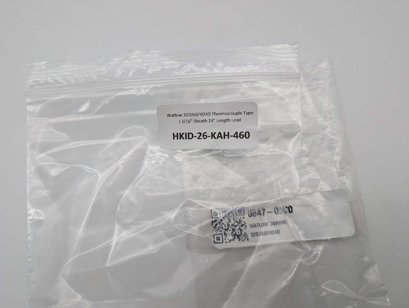 Watlow 32DJSGF024D Thermocouple Type J 3/16" Sheath 24" Length Lead