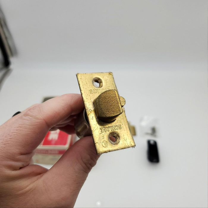 Schlage Door Knob Privacy Lock Bright Brass Georgian 2-3/4" Backset A30D 6