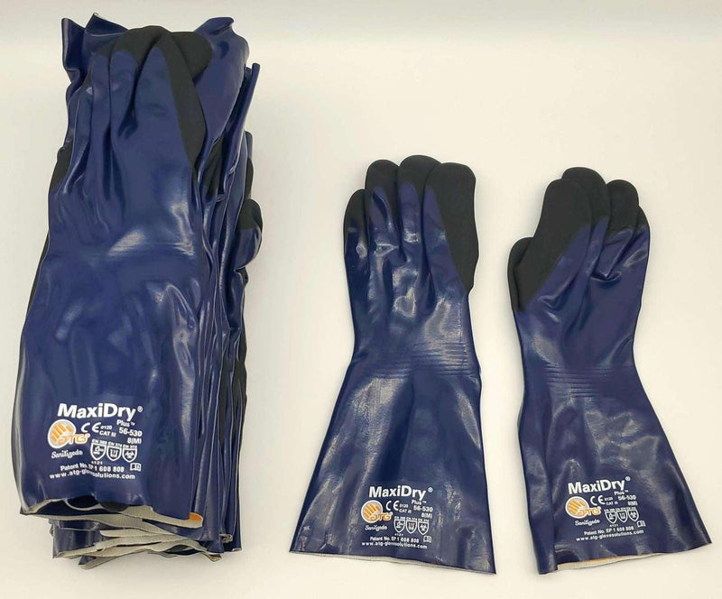 PIP Chemical Resistant Gloves 12" L Size Medium Maxidry 56-530 Pack of 12 1