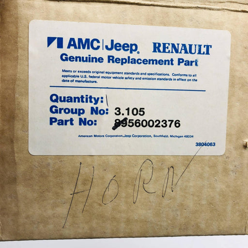 AMC Jeep 56002376 Horn OEM New Old Stock NOS 1987 Diesel Open 2