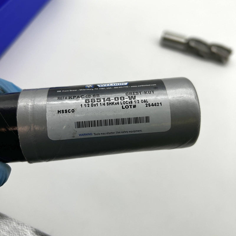 Weldon KPAC48-8B End Mill 66514-00-W 1-1/2Dx1-1/4SHKx4LOCx6-1/2OAL Crest-kut 3