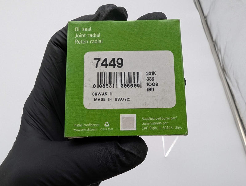SKF 7449 Oil Seal 0.75" Shaft 1.25" OD 0.375" Width CRWA5 NBR Lip 3