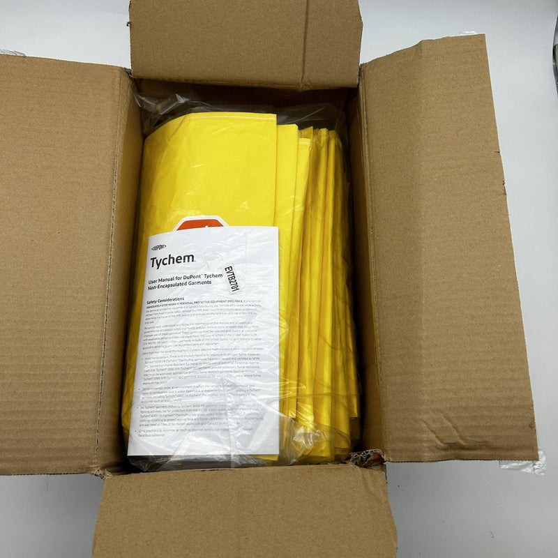 Dupont Tychem 2000 Sleeved Apron Size Small Yellow QC275BYLSM002500 25 pcs/Case 8