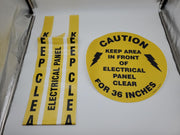 Keep Clear Electrical Panel Floor Marking Kit Non Slip Finish Covers 36" x 24" 1