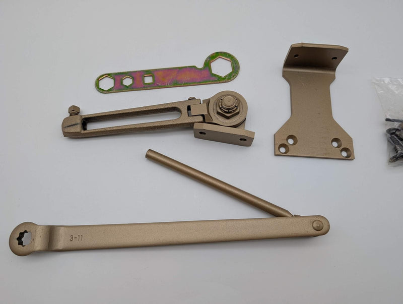 Yale 155BC Narrow Stile Door Closer Tri-Pack Hold Open Backcheck Bronze Lacquer