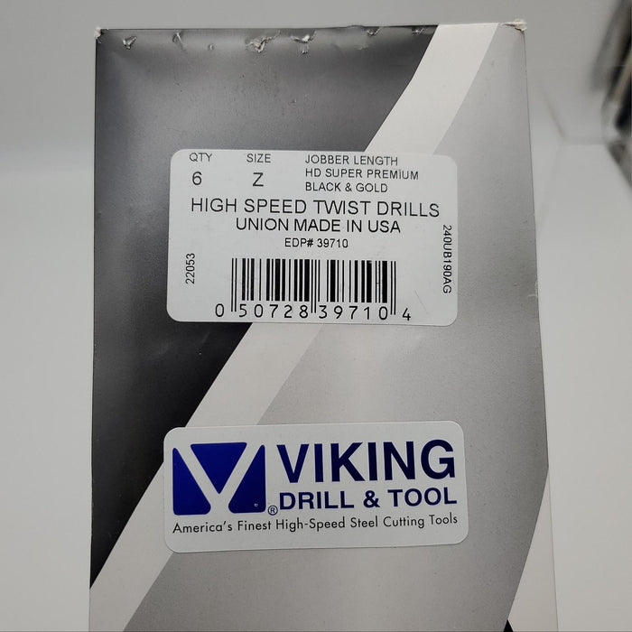 6x Viking Size Z Drill Bits #39710 135 Deg Split Point HSS Jobber Length 5.25" 7