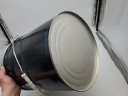 5 Gallon Black Steel Pail Open Head w/ Handle 13-1/2" Tall 11-1/2" Diameter 4