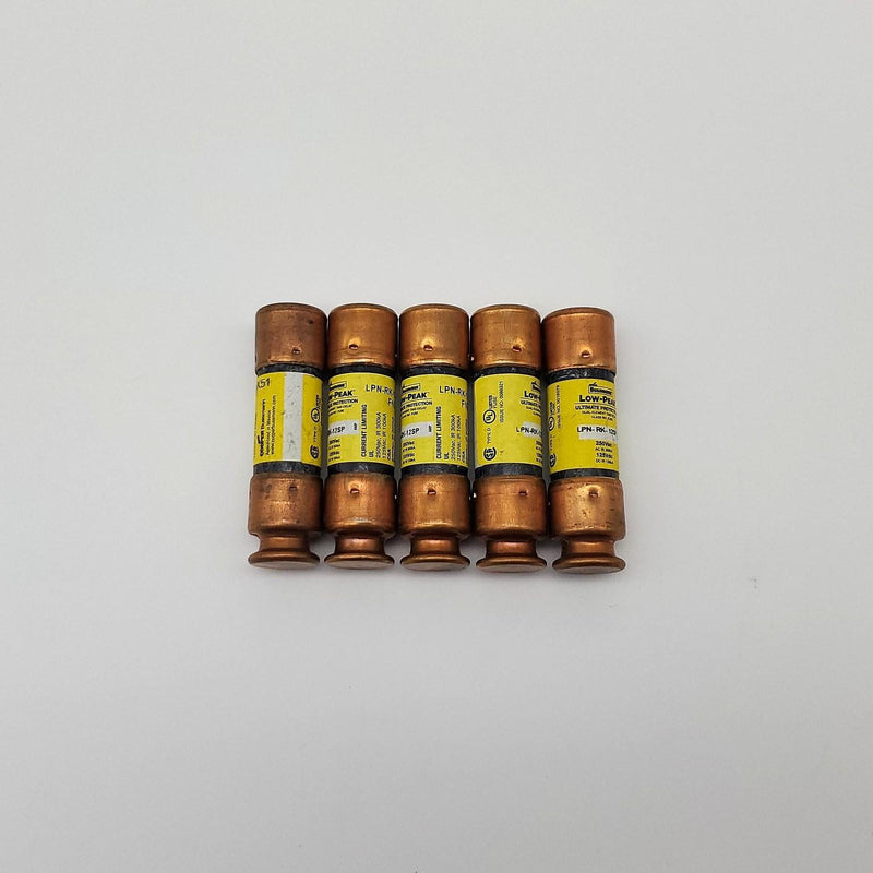 Bussmann LPN-RK-12SP Time Delay Fuses Dual Element 12A 250V Pack of 5 1