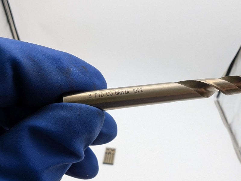 Precision Twist 8mm Stub Drill Bits 79mm OAL 2.5" LOC HS Cobalt 4ASMC08 PK 6 3