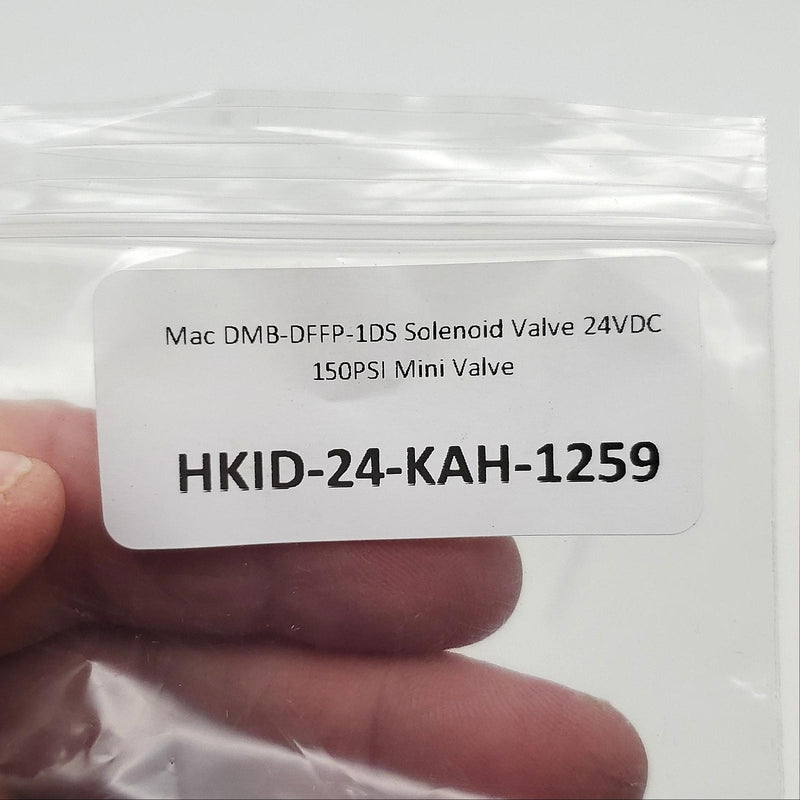 Mac DMB-DFFP-1DS Solenoid Valve 24VDC 150PSI Mini Valve 5