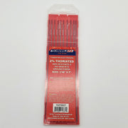 Techniweld TU2T0627 Tungsten Electrode 1/16" x 7" 2% Thoriated Pack of 10 1