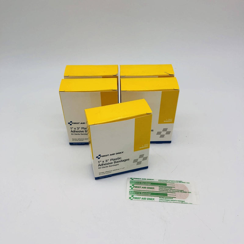 Acme First Aid Only 1-060 Plastic Adhesive Bandages 1" x 3" Lot of 300/5 Boxes 8