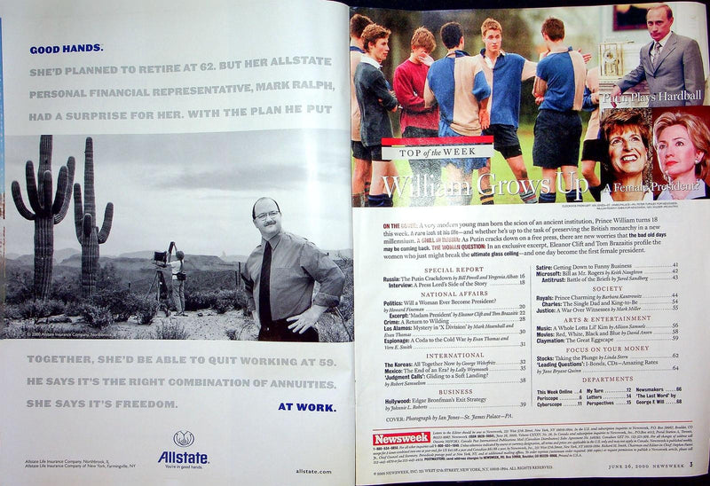 Newsweek Magazine June 26 2000 Prince William Future King England Life At Eton 3