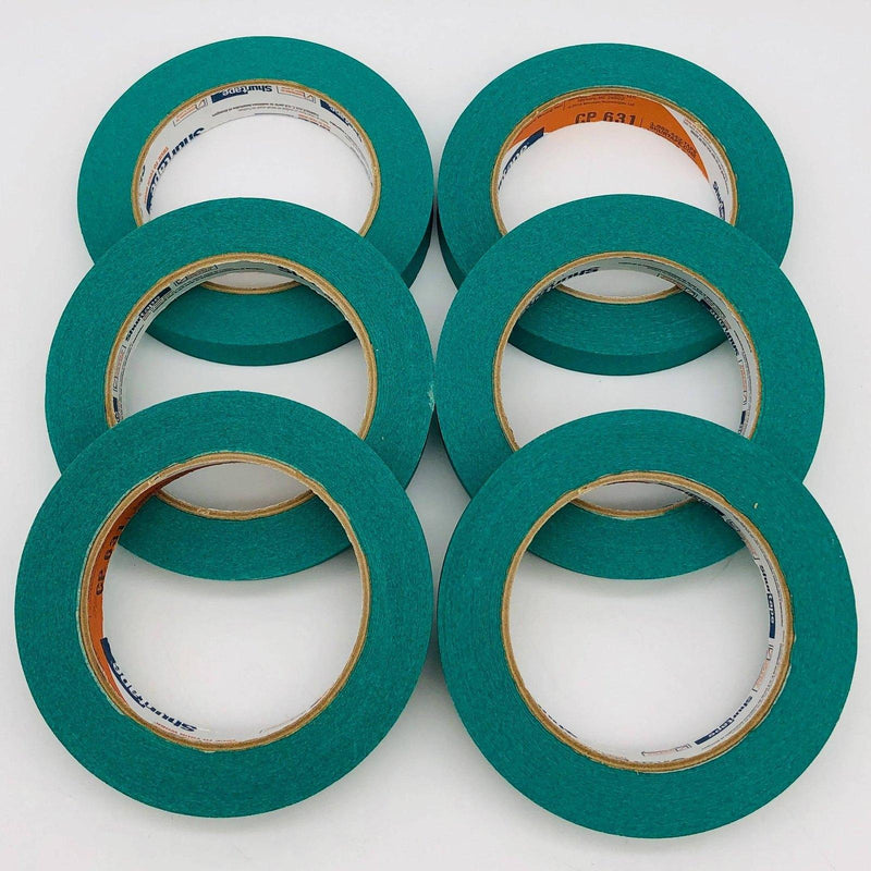 Shurtape CP 631 Green Masking Tape 18MM x 55M Colored General Purpose 6 Rolls 1