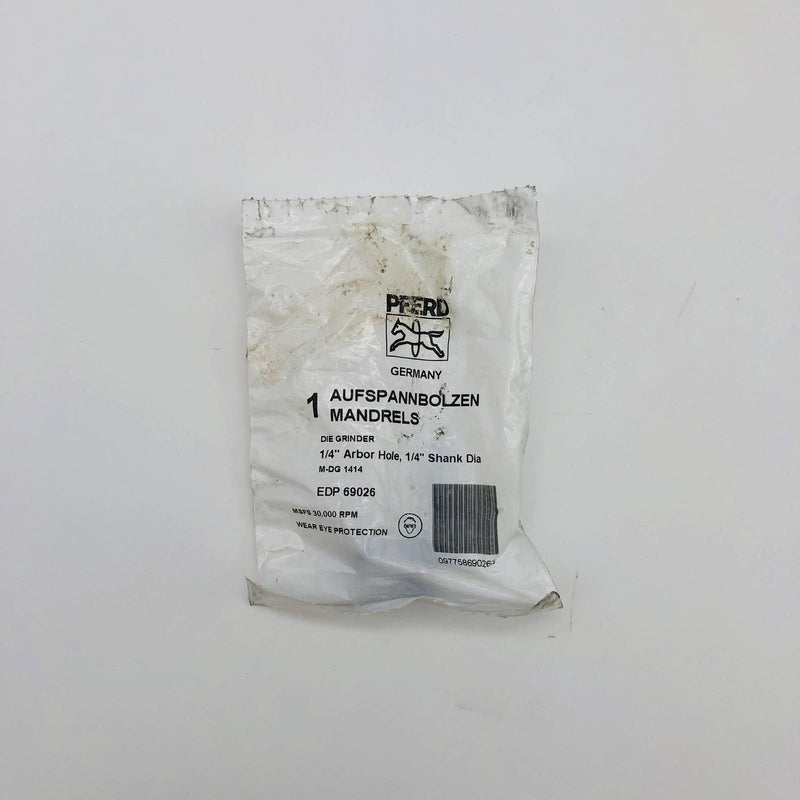 Pferd 69026 Die Grinder Mandrel 1/4 Arbor 1/4 Shank 3/4" Flange 2-1/8" OAL 5