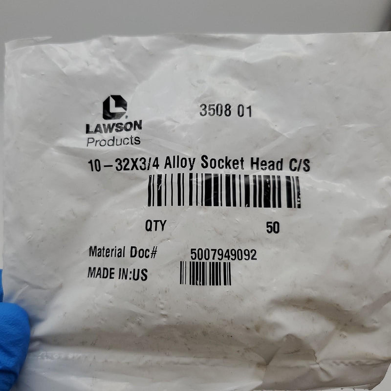 #10-32 3/4" Hex Head Cap Screws Lawson 3508 01 Pack of 50 4
