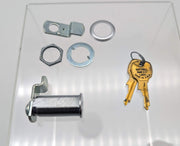 National C8106 Cam Lock 1-7/16" Len 3/4" Diam Dull Chrome Flush Mount Keyed Diff 1