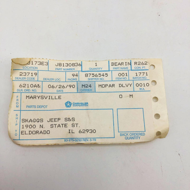 Mopar 8130836 Bearing for Gear Train OEM NOS 81-86 Jeep NPG 208/219/228/229 Open 10