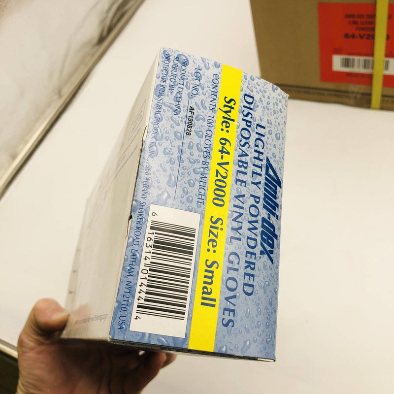 PIP Ambi-dex 64-V2000/S Disposable Vinyl Gloves Sz Small Powdered 4 mil 10 Boxes 4