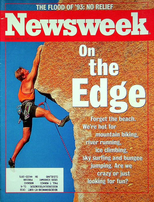 Newsweek Magazine July 19 1993 Billion Dollar Flood in Midwest States Clinton 1