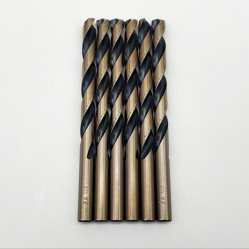 6x Viking Letter S Drill Bits 39640 135 Deg Split Point HSS Jobber Length 4-7/8" 1