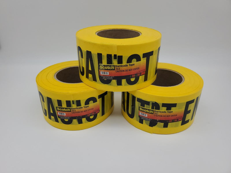 Scotch Barricade Tape 361 3in x 1000ft Caution Do Not Enter 3 Rolls 1