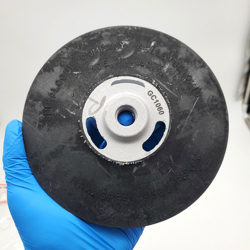 Dynabrade 50283 Disc Pad Spiral Face 7" Diameter Flange Nut & Spacers 3