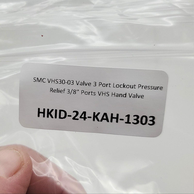 SMC VHS30-03 Valve 3 Port Lockout Pressure Relief Valve 3/8" Port VHS Hand Valve 7