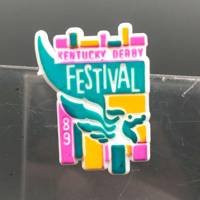 Kentucky Derby Festival Pin Vintage 1984 Pegasus Clutch Back USA Made SM KDF 3